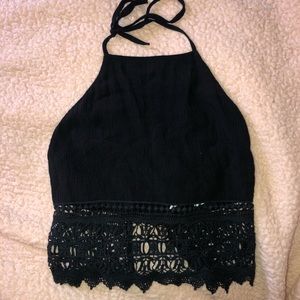 Black Halter Top